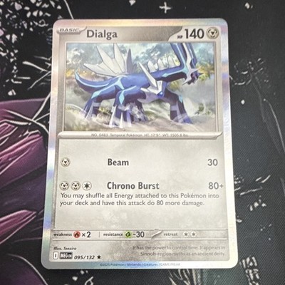 Pokémon Dialga 095/132 Me01: Mega Evolution Holo Rare Basic HP140