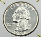 1958 PROOF Washington Quarter 25c - GEM UNCIRCULATED - 90% Silver Coin