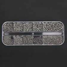 1200Pcs Carbon Steel Self Tapping Screw Phillips Pan Head Micro Screws M1-M1.7