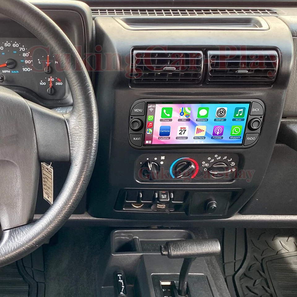 For 2003 2004 2005 Jeep Wrangler TJ Android 13 GPS WIFI CAR Stereo CarPlay Radio Foto 2 de 4