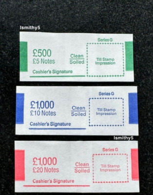 60 gemischte £5 £10 £20 (Polymer) GBP Geldbänder - 100 % Zufriedenheit SERIE G