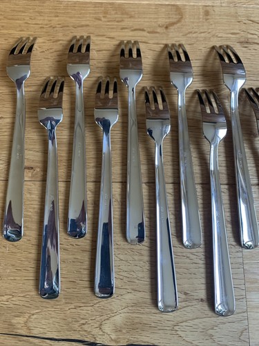 Bsf Stainless Steel Cutlery Cult?? 10 Pasta Forks 19.3 cm Polished - Picture 9 of 14