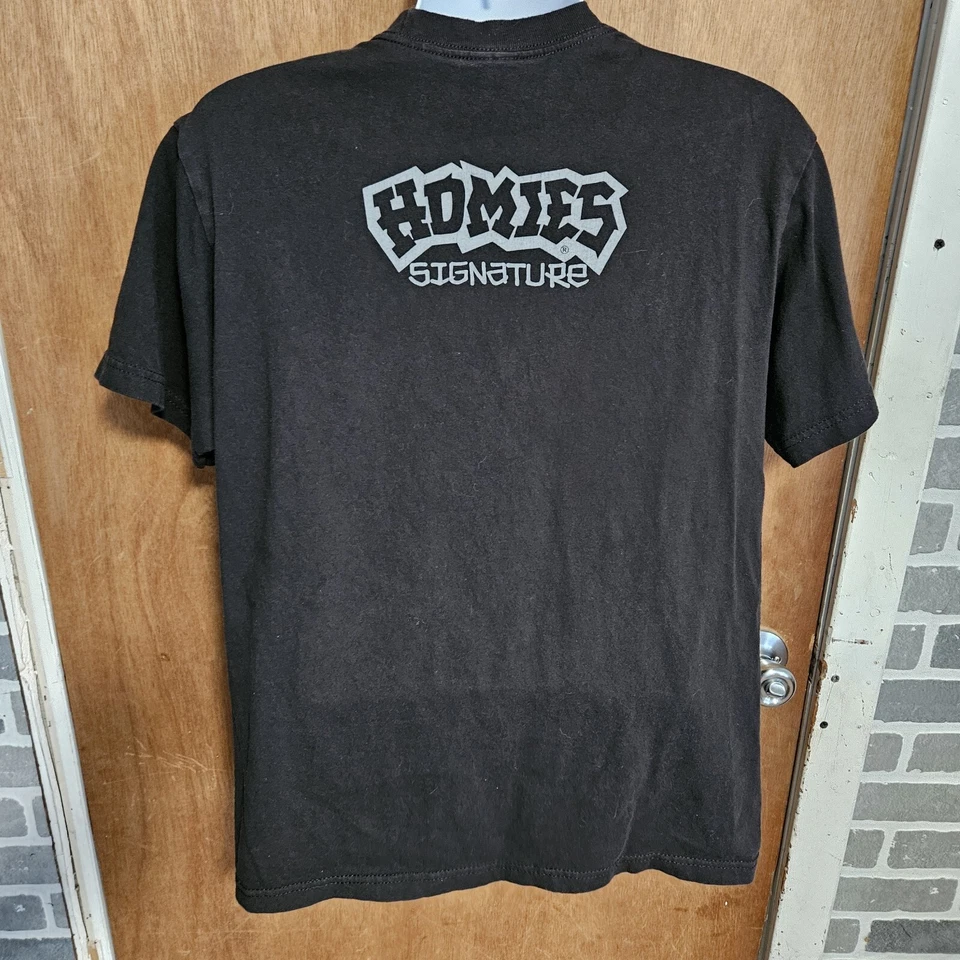 Camiseta negra Homies Signature talla grande DGA para adultos 100 % algodón D Gonzales Foto 3 de 4