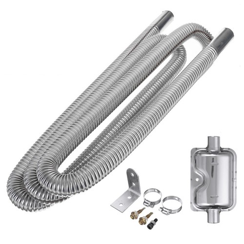 60cm 100cm 120cm 150cm 250cm 300cm Stainless Exhaust Pipe Car Parking Air Heater - Picture 1 of 29