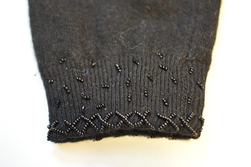 Vintage Macy's California Black Sweater with Black Beading, 50s Style - Picture 13 of 17