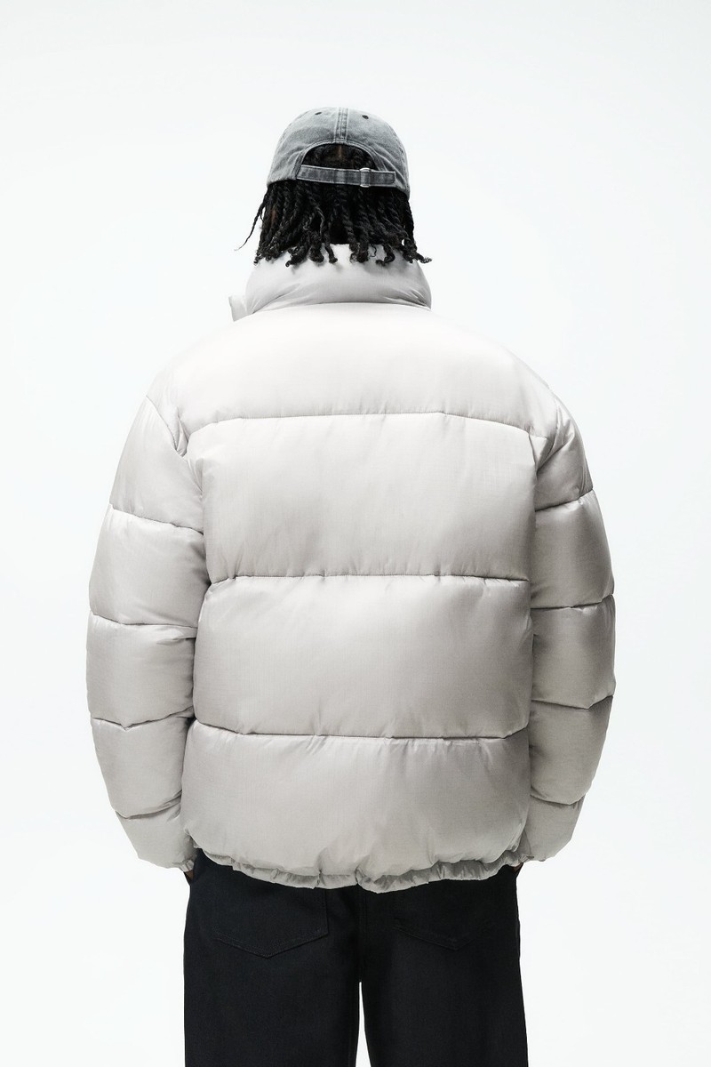 長沢風雪 New Zara Quilted Puffer Jacket Grey S 6985/402 coat warm