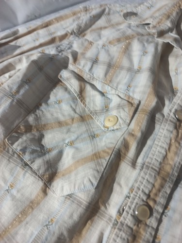 PS PAUL SMITH Jeans Snap plaid Western Mens Medium Morocco Tan Ships from US - Picture 3 of 9