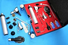 PREMIUM 3.2V ProPhysician White LED OTOSCOPE OPTHALMOSCOPE DIAGNOSTIC SET-NEW BK