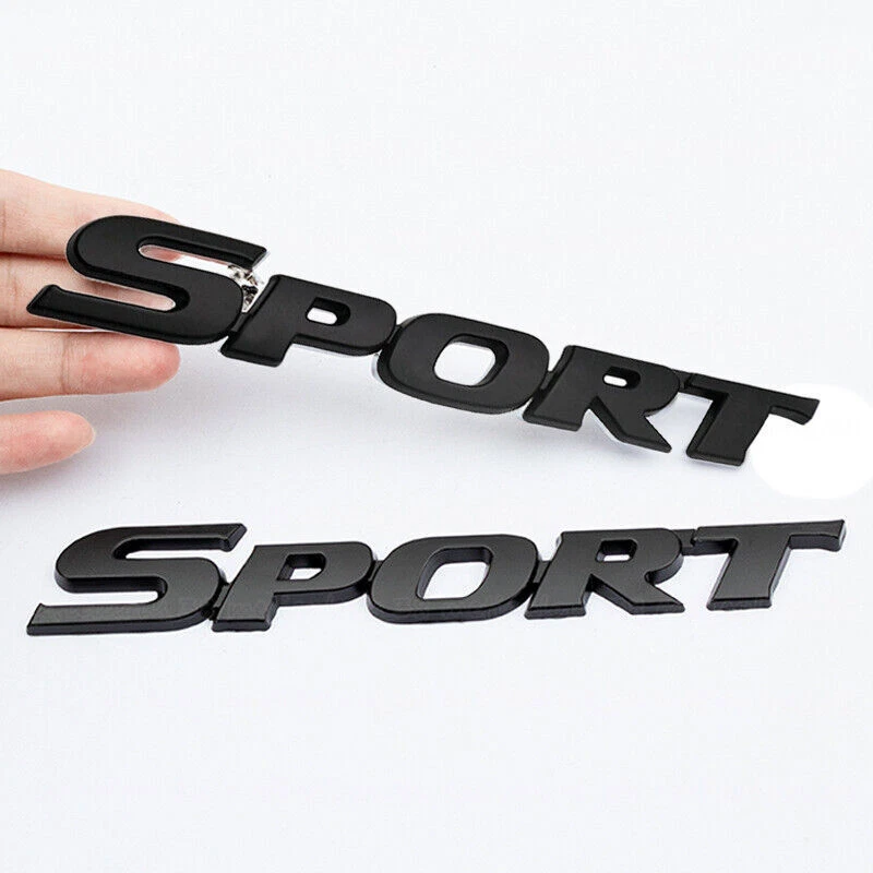 2 PIEZAS 3D Deportivo Metal Emblema Insignia Calcomanía Adhesivo Negro Accesorios Coche Universal Foto 2 de 4