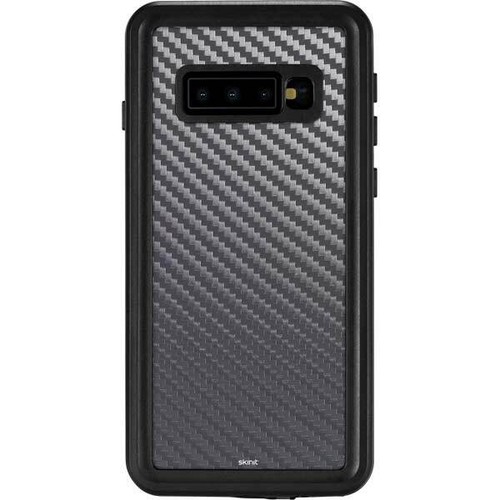 Textures Galaxy S10 Waterproof Case - Silver Carbon Fiber