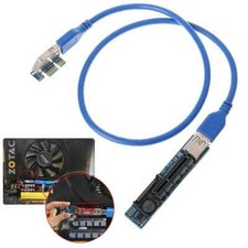 New PCI Express PCIE X1 to X4 extension cord riser card expansion cable