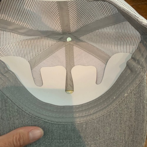 John Deere Hat Tractor Snap Back Baseball Cap Grey White Stiched Farm - Picture 7 of 7