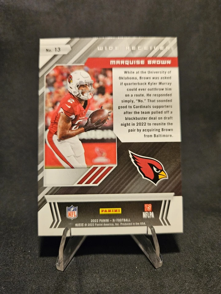 2022 Panini XR - Red #13 Marquise Brown /249 - Image 3 of 3