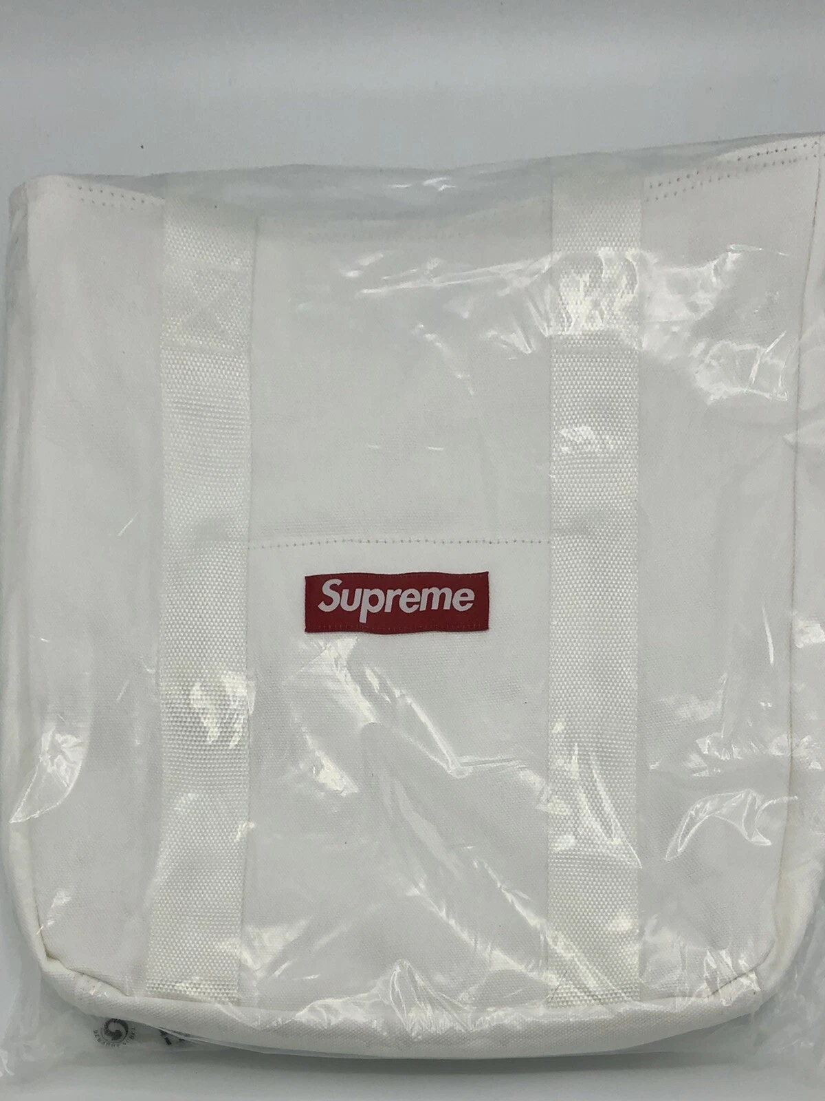 Supreme Canvas Tote Bag White FW20