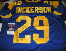 ERIC DICKERSON LOSANGELES RAMS JSA/COA SIGNED OFFICIAL LICENSED PROLINE JERSEY