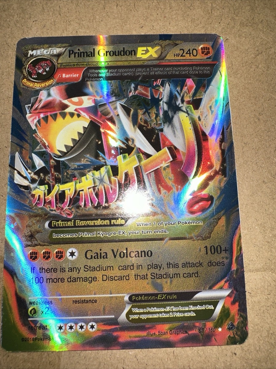 Pokémon TCG Primal Groudon-EX Primal Clash 86/160 Holo Holo Rare