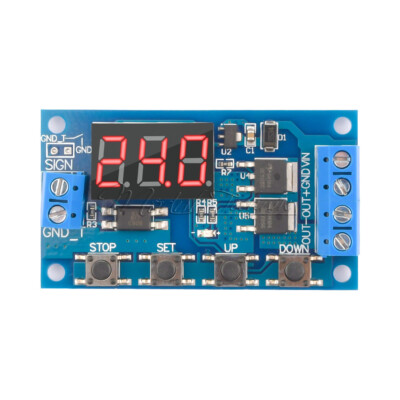 Trigger Cycle Timing Delay Switch Circuit Double MOS Tube Control Relay  12V 24V