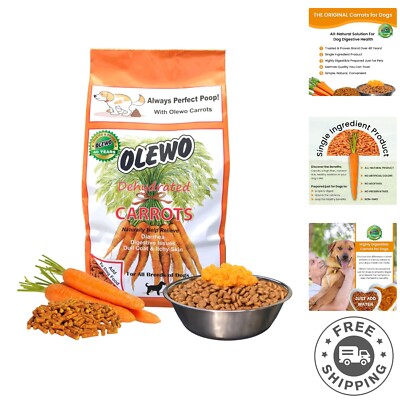 Highly Digestible Carrots for Dogs - Promote Firm Stool & Glossy Coats, 2.2 lbs