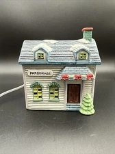 Americana Porcelain Collectable Christmas Parsonage National Decorations Vtg