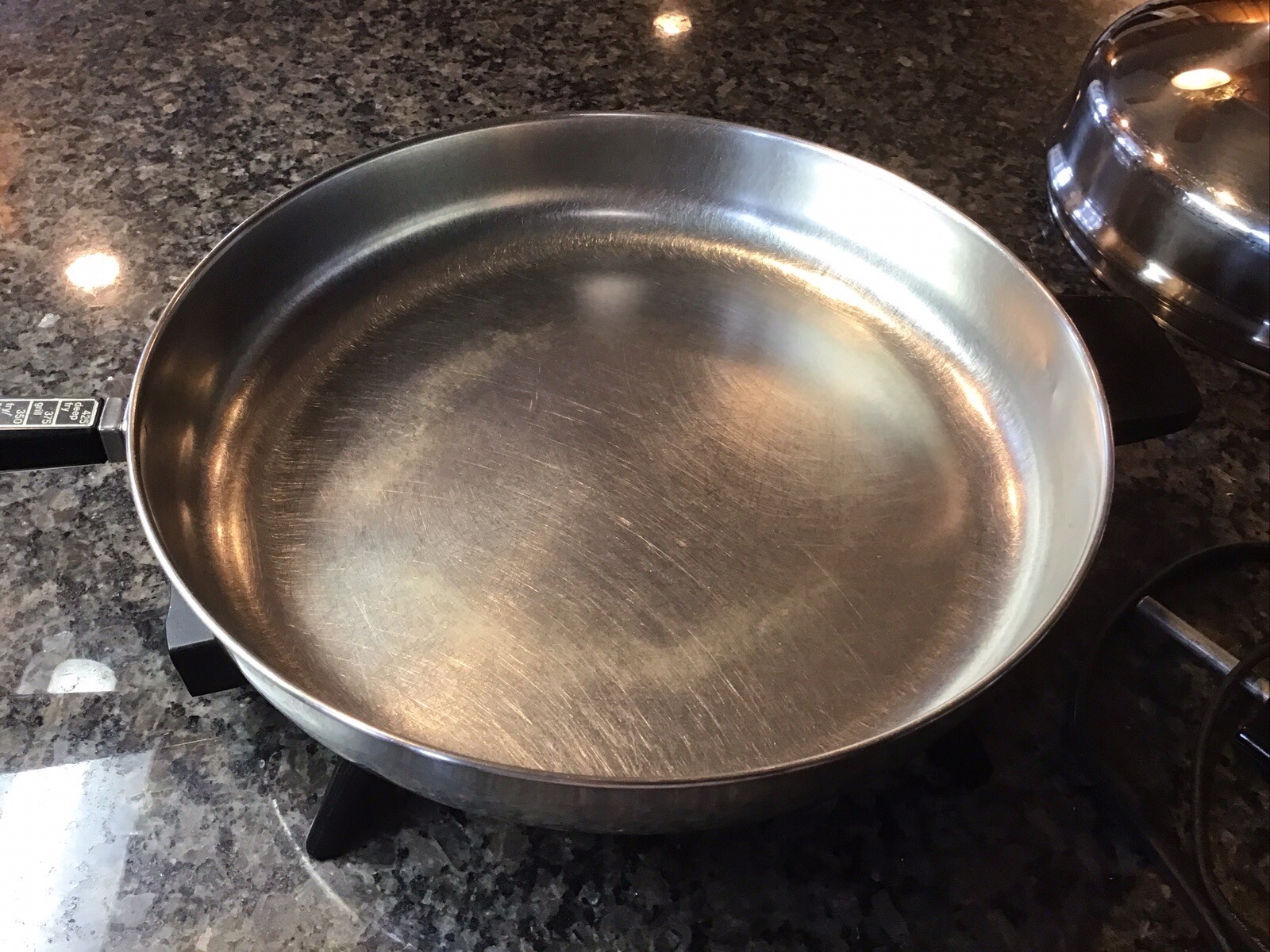 VINTAGE FARBERWARE Electric Fry Pan 12” Dome Lid 310B ALUMINUM CLAD