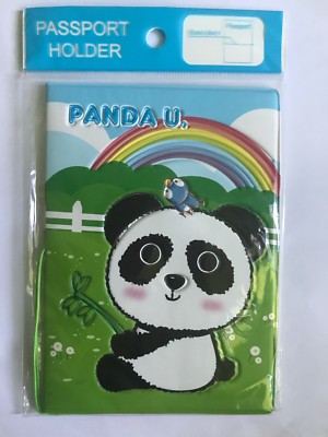 Passport Etui Panda 3D Passport Case REISEPASSHÜLLE Kunstleder 14*10cm Neu