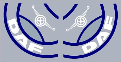 Daf Top weiß/blau Fensteraufkleber