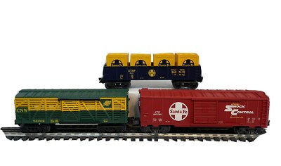 K-Line 640-1060- ATSF Box Car, 521302- CNW Stock Car, 5611- ASTF ...