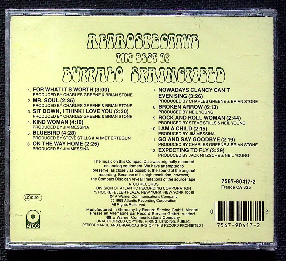 Buffalo Springfield Retrospective The Best Of Buffalo Springfield Cd Sealed - Immagine 2 di 2