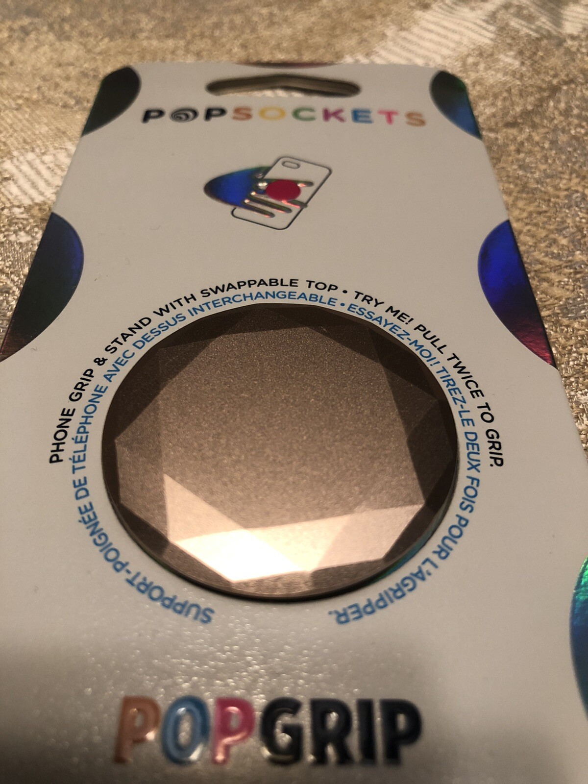 PopSocket Authentic Phone Grip Stand PopGrip Shiny Met Rose Gold Phone Tablet-image