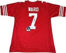 CHARVARIUS WARD SIGNED SAN FRANCISCO 49ERS CUSTOM JERSEY BECKETT BAS COA BM23959