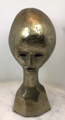 Scultura busto alieno pesante MCM ANDRE MINAUX extra terrestre modernista - Foto 3 di 12