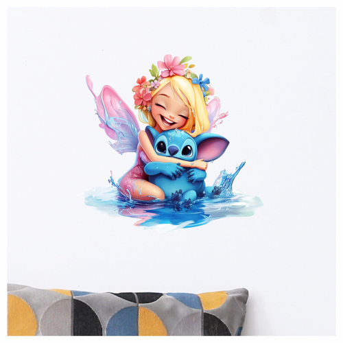 Autocollant décalcomanie vinyle Tinkerbell Stitch Fairy multi-usage ordinateur portable téléphone toilette mur - Photo 5/6