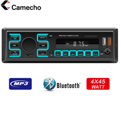 DE Single 1DIN Autoradio MP3 Player Bluetooth 5.0 FM AUX IN USB TF Head Unit Neu