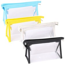 Trousse Scolaire Enfant Transparente pour Crayons, Cosmétiques, Stylo, Grande