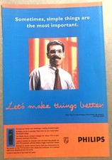 Vintage 1996 Original Print Ad Full Page - Philips - Sometimes