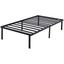 twin size platform bed frame metal heavy duty 14" flat mattress steel foundation