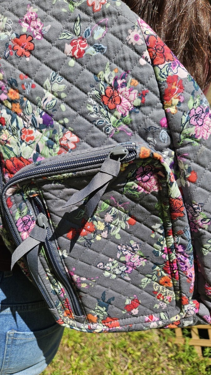 VERA BRADLEY* HOPE BLOOMS GRAY/ TAUPE FLORAL PINK SLING  display picture 1