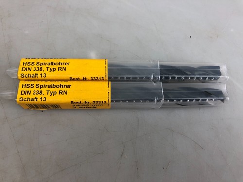 2 x RATIOLINE Spiralbohrer  HSS abged. Schaft 13 N R Zyl. 14mm x108x160 / 25 - Bild 1 von 5