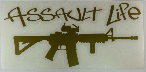 Assault Life AR-15 Vinyl Decal Sticker 7" x 3.25" - Foto 10 di 14
