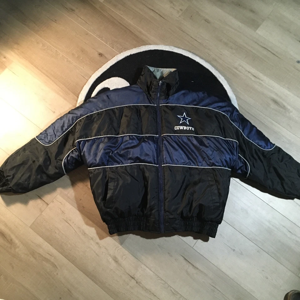  Vintage Pro Player Cowboys Reversible Jacket Sz: L - Image 2 of 4