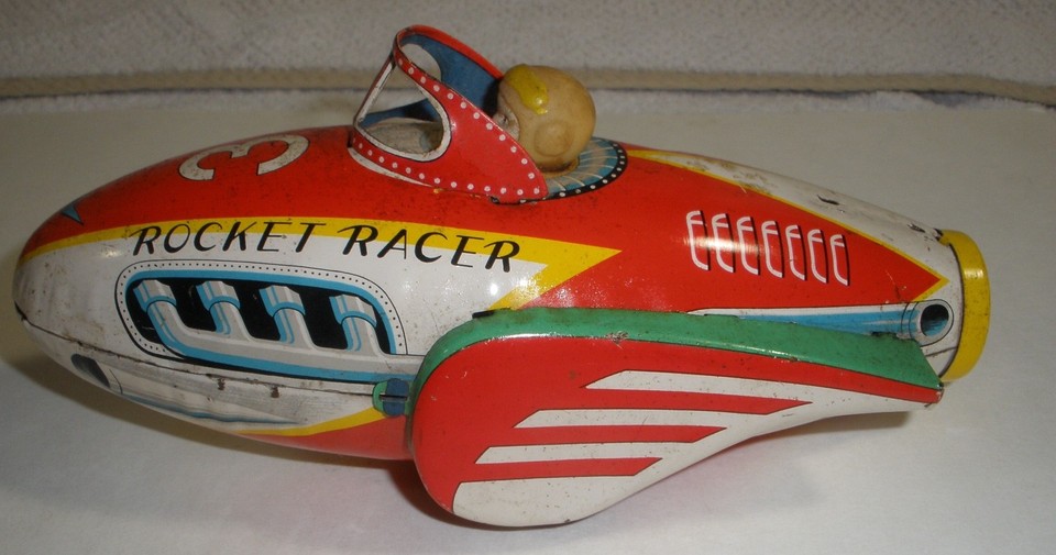 Rocket Racer tin Friction space toy Japan Modern Toys | eBay