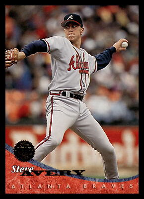 1994 Leaf #138 Steve Avery Atlanta Braves Baseball NM Free