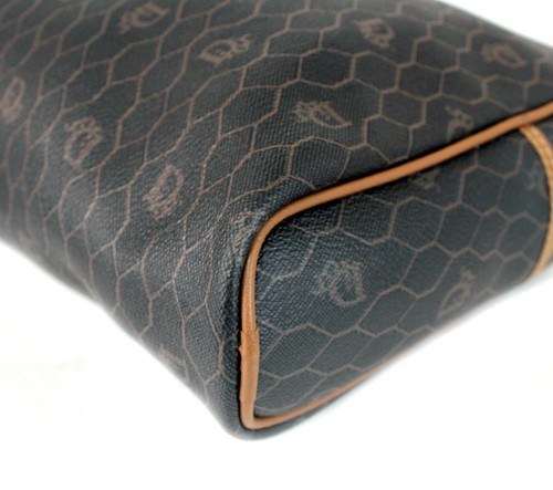 Christian Dior Brown Leather Clutch Secondary Bag Purse Vintage Used France - Picture 12 of 23