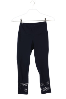 90 DEGREE BY REFLEX Leggings Sport Fitness Workout Mesh Insert XS dark blue