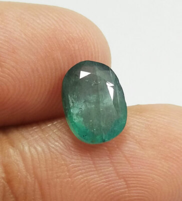 2,38 ct natürlicher ovaler geschliffener grüner Smaragd Sambia Erde abgebaut ...