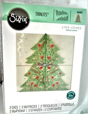 Christmas Tree Card Sizzix Thinlits Thin Metal Die Set 664467 NEW! 