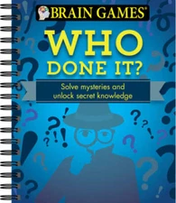 Brain Games Who Done It - Spiral-bound - VERY GOOD