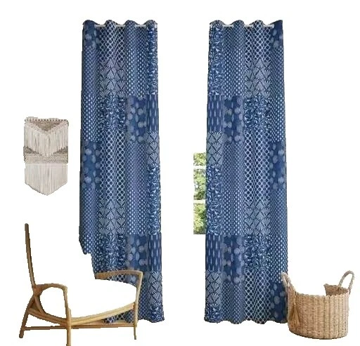 Современные оконные шторы и портьеры ручной работы с цветочным рисунком