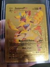 Pokemon Zeraora VMAX Gold Foil Fan Art Textured Collector Card SWSH264 HP330