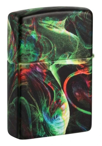 Zippo 48774, Psychedelic Swirl Lighter, Glow in the Dark. 540 Color Finish, NEW - Picture 2 of 3